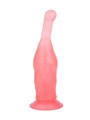 Розовый анальный стимулятор на присоске - 16,5 см. - 