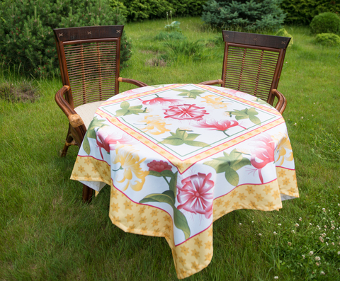 Скатерть 140x140 Blonder Home Spring желтая