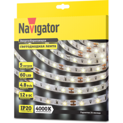 СД Лента Navigator 71 400 NLS-3528W60-4.8-IP20-12V R5