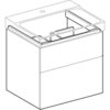 Шкафчик для раковины Geberit Xeno², с двумя выдвижными ящиками: B=58см, H=53см, T=46.2см, Серый / Меламин, древесная структура