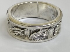 Перья (браслет из серебра)