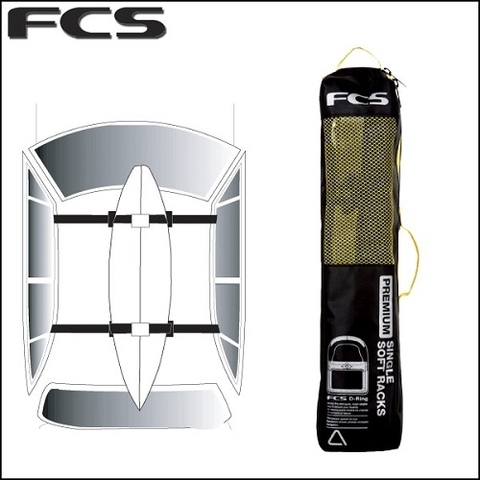 Ремни для перевозки сёрфборда FCS Premium Soft Racks single (на одну доску)