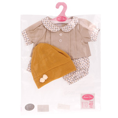 Munecas Antonio Juan Одежда для кукол и пупсов 40 - 45 см, кофта с воротником, шорты, шапка желтая (91042-41)