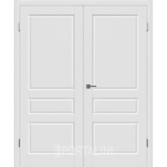 Купить Двустворчатая дверь эмаль VFD Chester Polar белая глухая