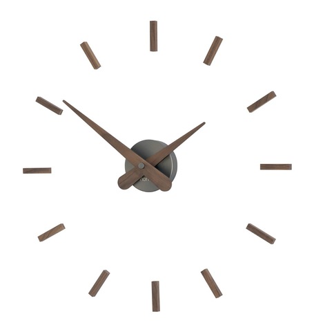 Часы Nomon SUNSET T GRAPHITE. (основа - латунь с графитовой отделкой/стрелки и деления - орех) D=50см