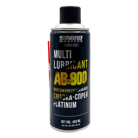 Смазка-спрей многоцелевая проникающая Платинум ABRO MASTERS AB-800-AM-RE (450 мл)