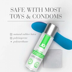 Лубрикант на водной основе с настоем органического алоэ и гиалуроновой кислоты/ JO ALOE - 120 мл.