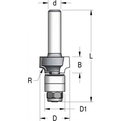 Фреза радиусная с нижним подшипником полуштап 18x8x57x6 R2 RWB0203