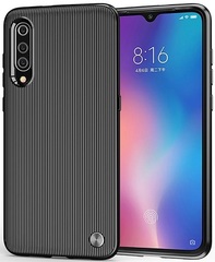 Чехол для Xiaomi Mi 9 (9 Pro 5G) цвет Black (черный), серия Bevel от Caseport