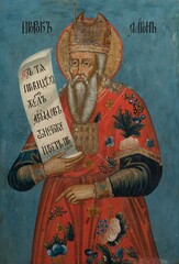 Аарон святой первосвященник брат Моисея. Деревянная икона на левкасе