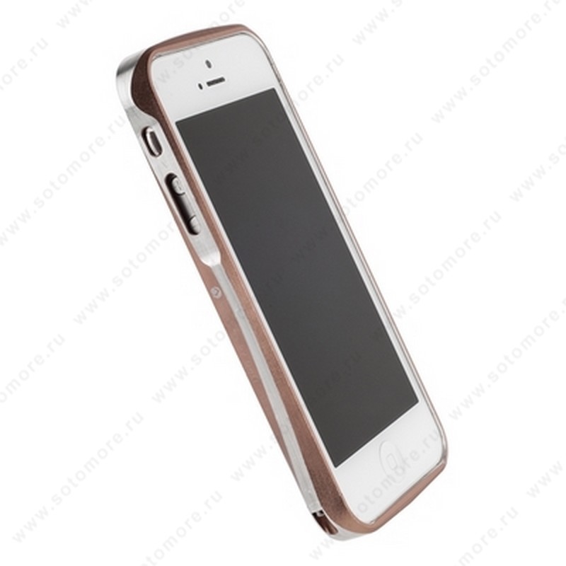 Бампер Deff CLEAVE алюминиевый для iPhone SE/ 5s/ 5C/ 5 A6061 коричневый