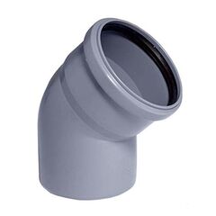 Отвод ПП (полипропилен) для канализации 45гр. Дн 32 с уплотнительным кольцом