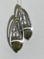 Рига (серьги  из серебра)
