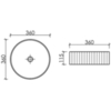 Ceramica Nova Element CN6057MW Умывальник чаша накладная круглая 360*360*115мм (цвет Белый Матовый)