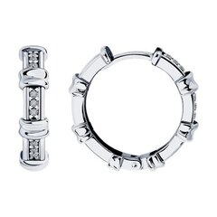 Серьги-конго из серебра 925 пробы с фианитами