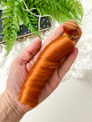 Волосы для кукол, трессы кудри-локоны, цвет Рыжие, 15 см*1 метр., набор 2 шт.