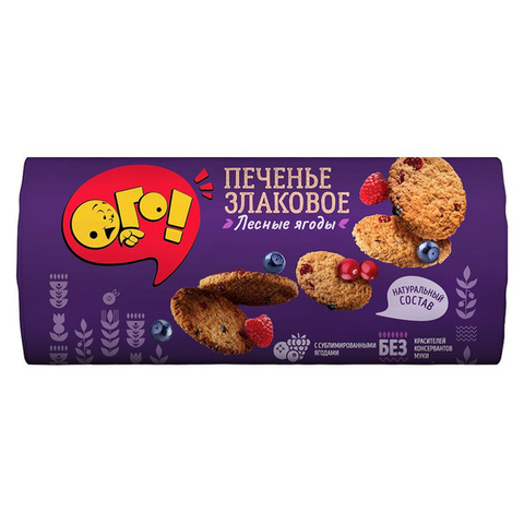 ОГО! Печенье злаковое с лесными ягодами 150гр