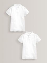 Поло школьное для мальчика Next 243-004, 2 шт., Белый