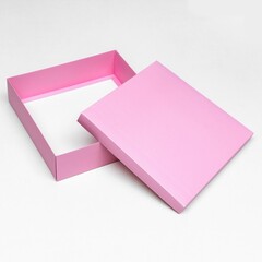 Коробка сборная одиночная Квадрат, Розовый, 30*30*8 см, 1 шт.
