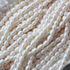 Жемчуг натуральный речной, рис, 7,5-11,3 мм, 1 нить, Ж027