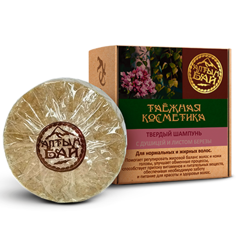 Твердый шампунь С душицей и листом березы, Алтын Бай