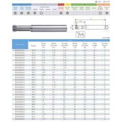 Резьбофреза М 4,0х0,7 (d-витк., UNI) 2xD 52Hrc AlCrN 3F 60° 6х50мм BSKT BSE008S034