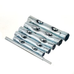 43-2-706 Набор ключей-трубок торцевых, вороток, сталь, 8х17мм, 6 предметов (РемоКолор)