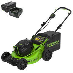 Газонокосилка Greenworks GC82HPLM51K5 82V (51 см) аккумуляторная, c АКБ 5 А/ч и ЗУ