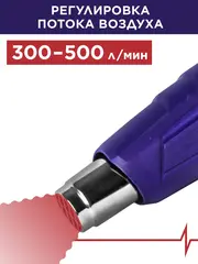 Строительный фен ПУЛЬСАР ФС 2001-2 (2000Вт,350/600*C,300/500л/мин, 0,8кг)