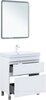 Aquanet 348180 Тумба с раковиной Слим 70 напольная 2 ящ. цв.белый сатин (348180)