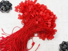 Микропломба, биркодержатели пломба пластик, р. 18 см, красный