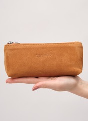 Замшевая косметичка Deboro 17-96 желтый янтарь