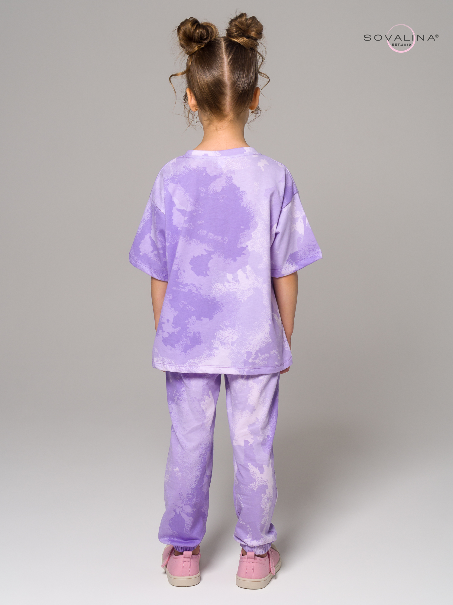 Костюм Daily girl тайдай лаванда mini