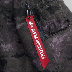Бомбер Alpha Industries MA-1 Mod Black Blur Camo (Черный Камуфляжный)