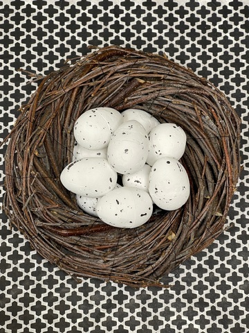 яйца пенопласт , цвет белый-черн , 3-4см (10шт)
