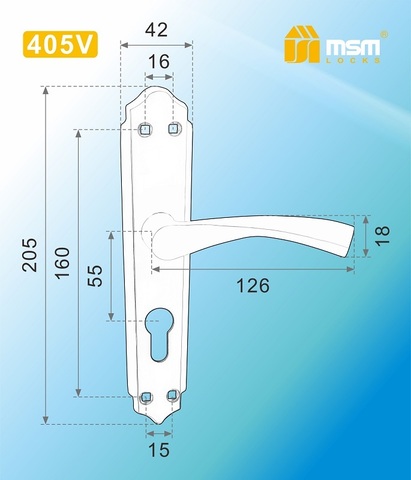 Ручка на планке Модель 405V (ДААЗ, ВАЗ)