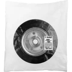 ЗУБР d 200 мм, г/п 185 кг, игольчатый подшипник, резина/металл, колесо,Профессионал(30936-200)