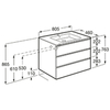 Roca A857406806 The Gap Тумба под раковину 805х46х865 мм, Бел глян