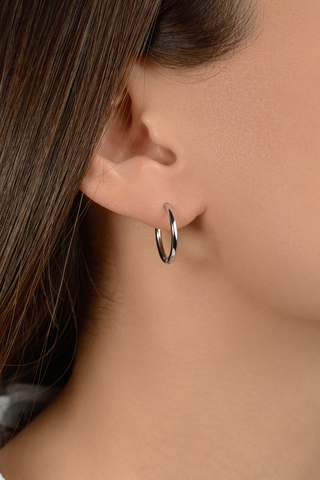 Серебряные серьги кольца 1,8 см
