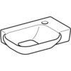 Раковина Geberit myDay: Белый / Специальное керамическое покрытие KeraTect, B=40см, H=10.5см, T=28см, Отверстие под смеситель=Правая, Перелив=Без