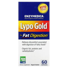 Enzymedica Lypo Gold 60 capsules , Ферменты для переваривания жиров