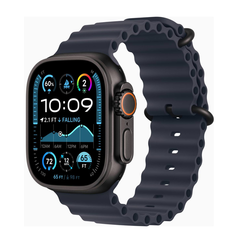 Apple Watch Ultra 2 (2024) 49mm Black Titanium Case with Navy Ocean Band