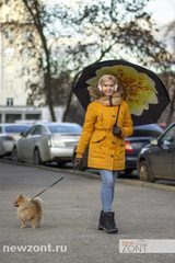 Обратный зонт umbrella желтый цветок, механика