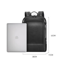 Рюкзак для ноутбука BOPAI 61-52711 нат.кожа черный (уценка)