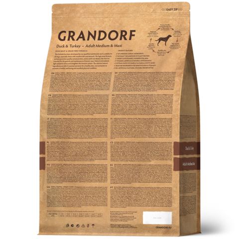 GRANDORF Утка с индейкой Для средних и крупных пород