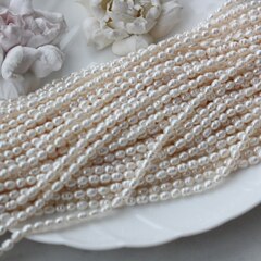 Жемчуг натуральный речной, рис, 4,8-6,8 мм, 1 нить, Ж022
