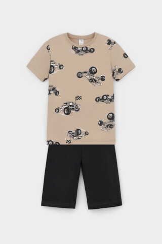 пижама  для мальчика  К 1614/быстрые багги,черный песок