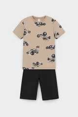 пижама  для мальчика  К 1614/быстрые багги,черный песок