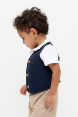 жилет  для мальчика  КР 302754/индиго к568