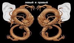 Два силиконовых молда Дракон левый и правый . Набор